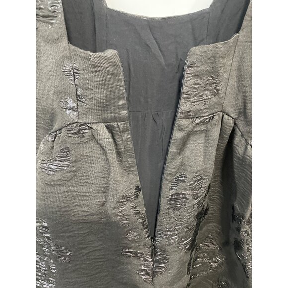 Anthropologie Maeve Jacquard Mini Dress Women 6 Black Elegant Party Cocktail NEW - Picture 7 of 14